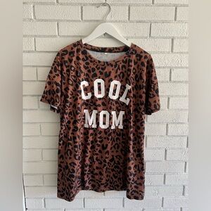 “COOL MOM” Tunic Tee - Leopard